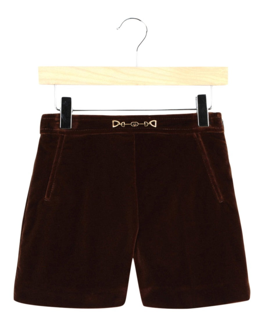 Gucci Horsebit Velvet Shorts