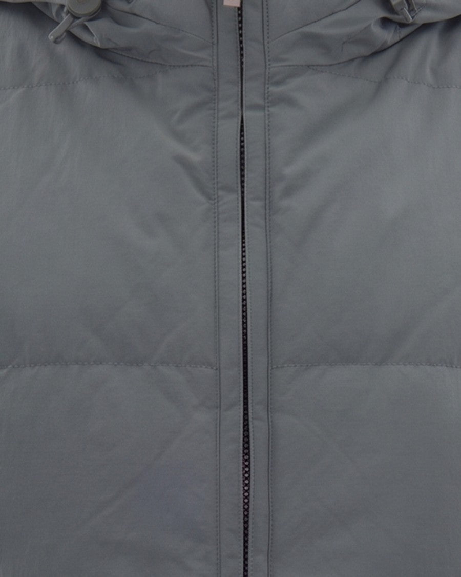 K-Way Green Balsam Shiny Nylon Fur Quilted Down Jacket