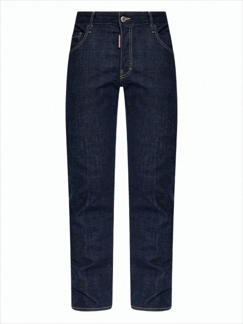 Dsquared2 Straight-Leg Denim Pants With Contrast Stitching