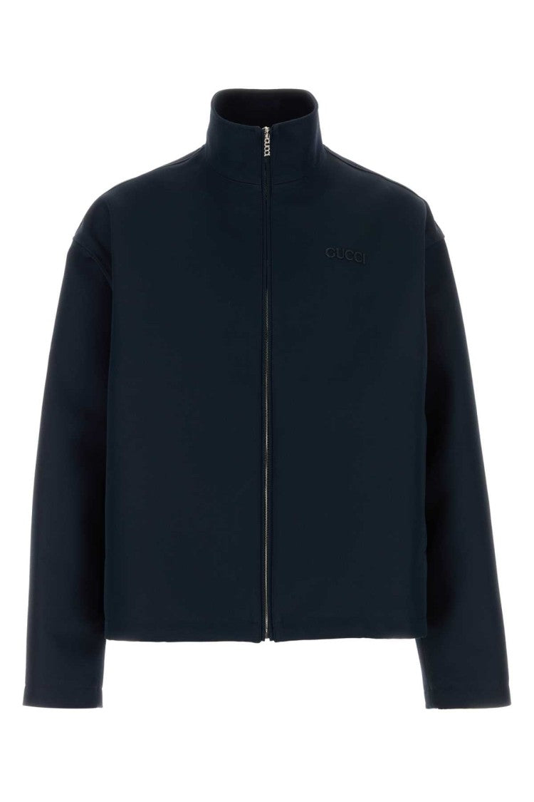 Gucci Navy Blue Wool Blend Jacket