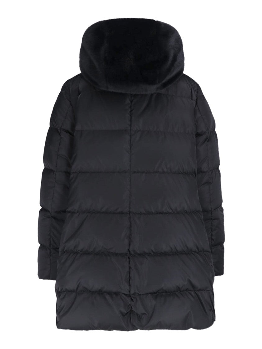 Herno Black Technical Fabric Down Jacket