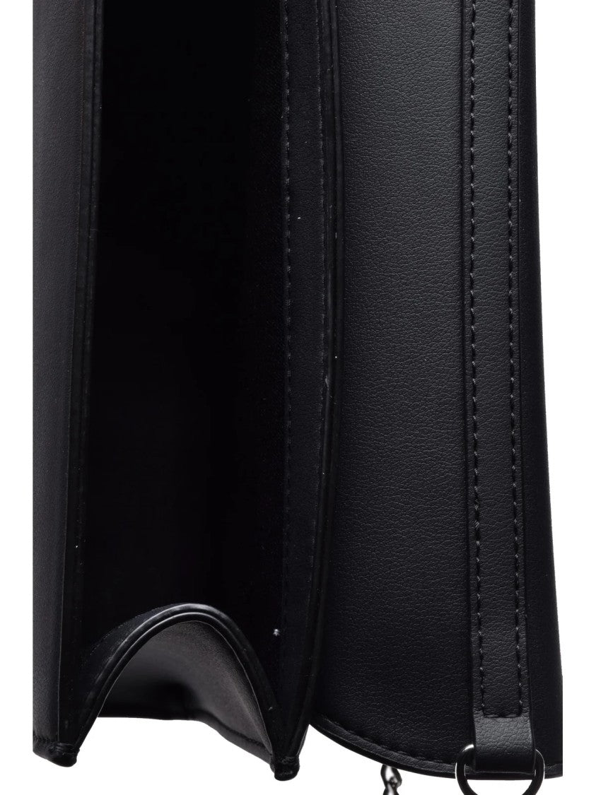 Love Moschino Black Polyurethane Chain Shoulder Bag