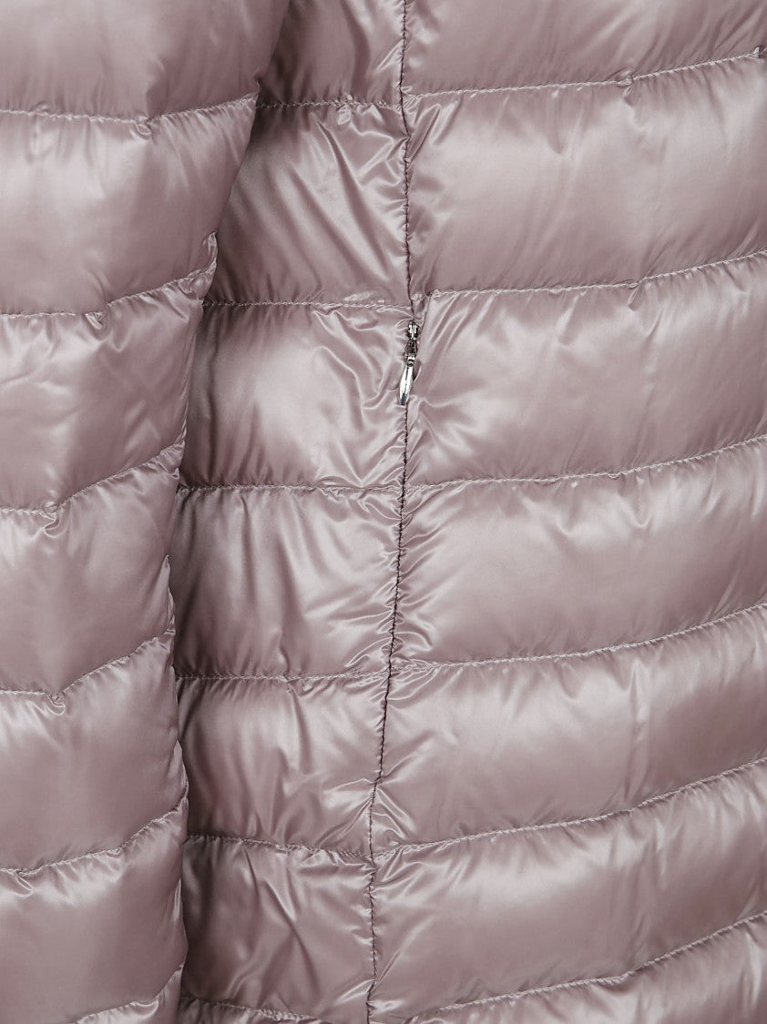 Herno Quilted Silk And Cashmere Jacket With Relaxed Fit And Hood