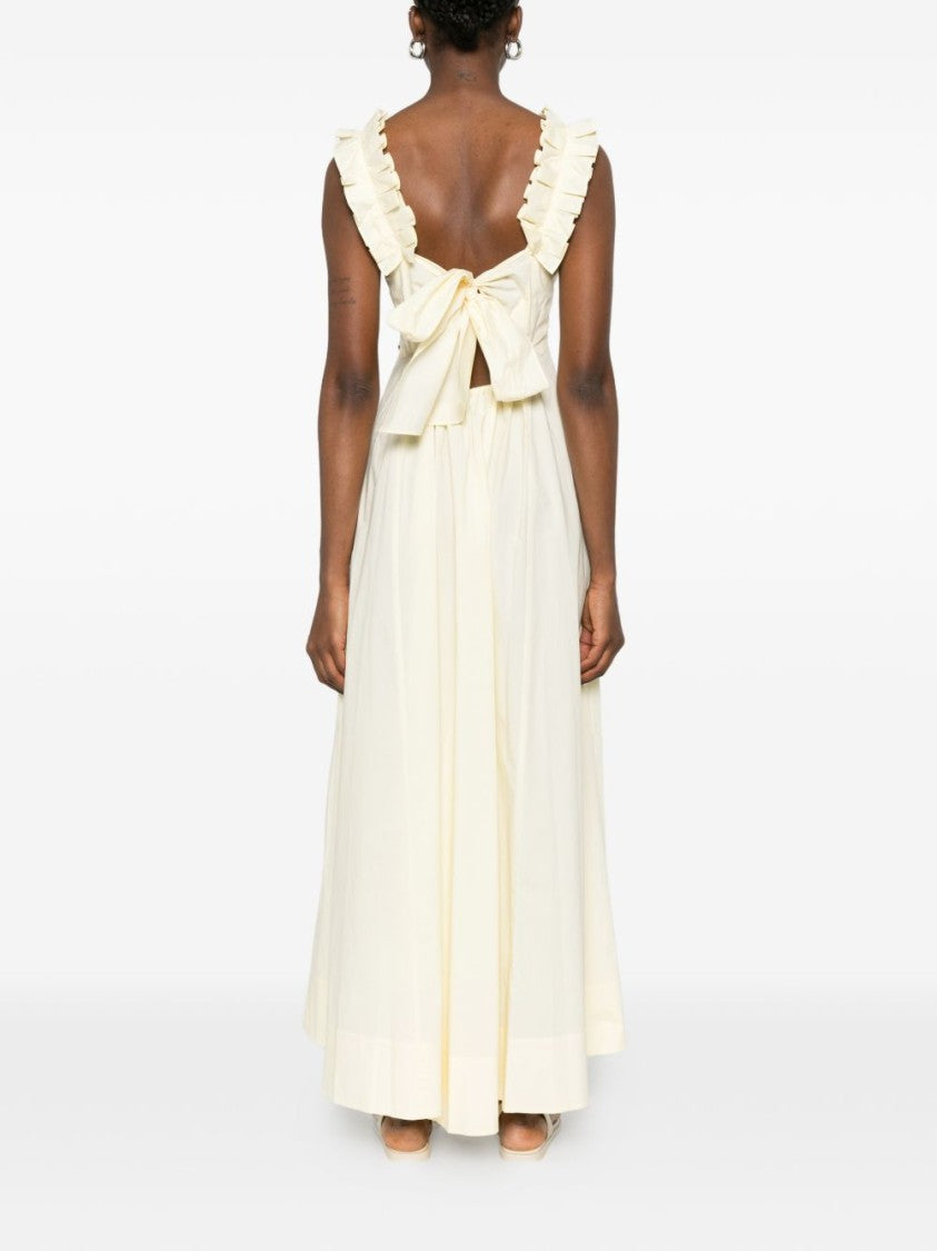 Liu Jo Yellow Ruffled Straps Day Dress