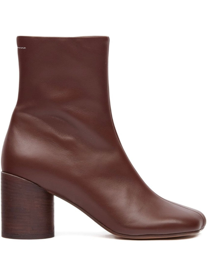Mm6 By Maison Margiela Brown Ankle Boots With Square Toe