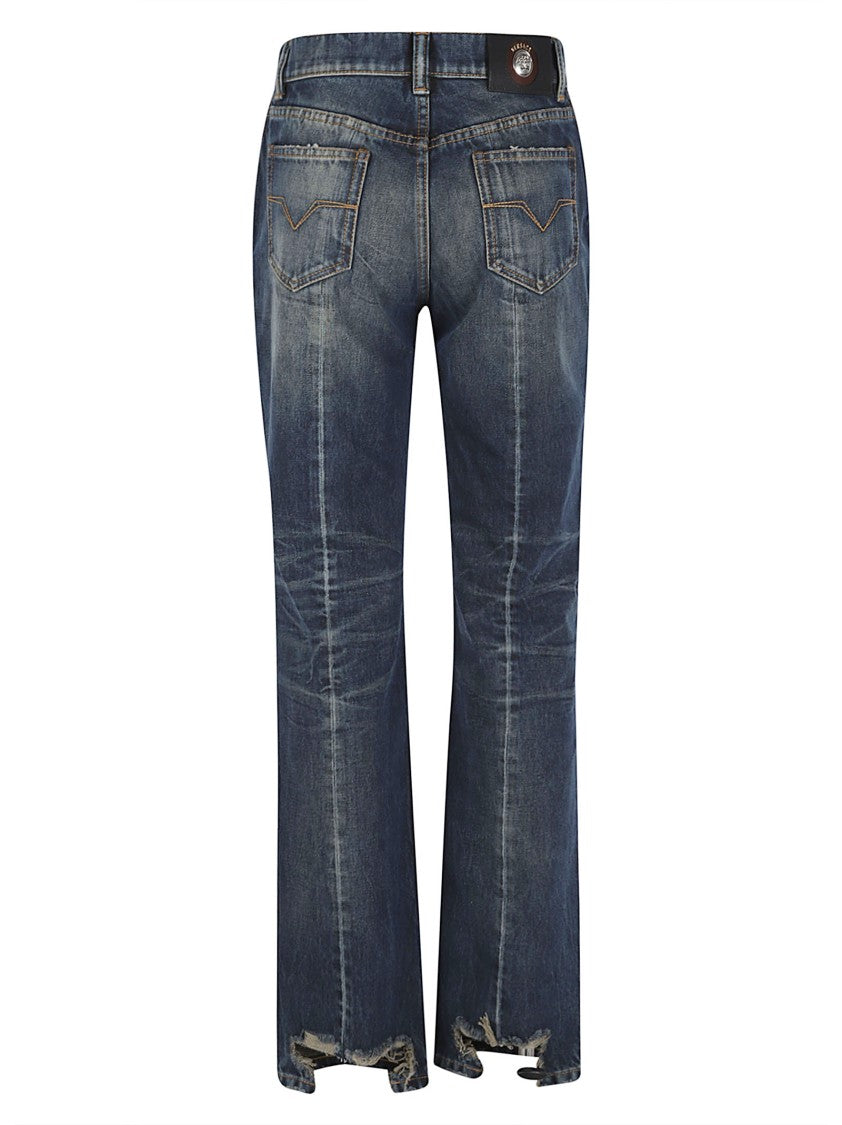 Versace Classic Five-Pocket Dark Washed Denim Jeans