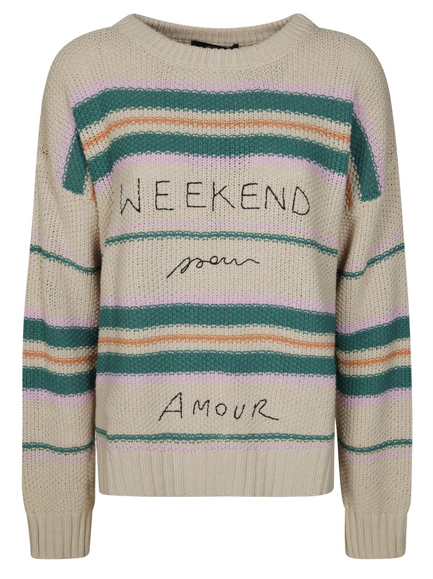 Max Mara Angus Embroidery Rice Grain Sweater