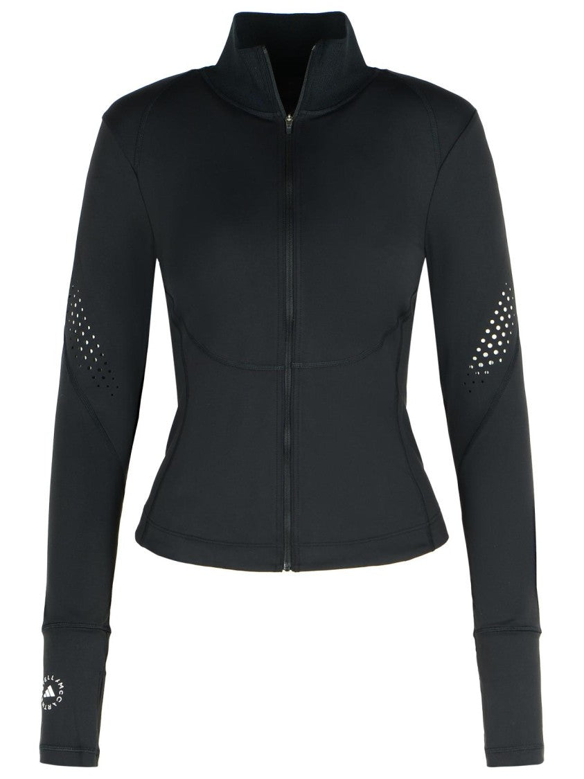 Adidas By Stella Mccartney 'Tpr' Black Polyamide Blend Sweatshirt