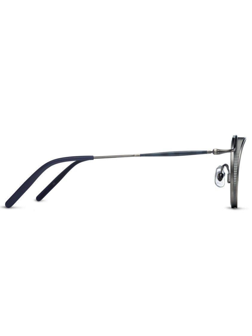Matsuda Titanium Frame Sunglasses With Oval Blue Lenses