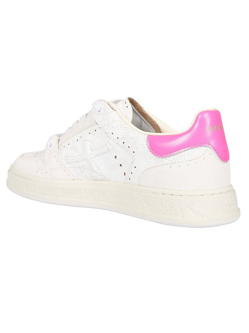 Premiata Leather Sneakers With Textured Upper