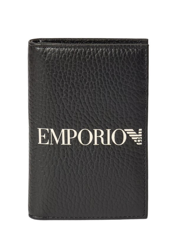 Emporio Armani Black Leather Card Holder