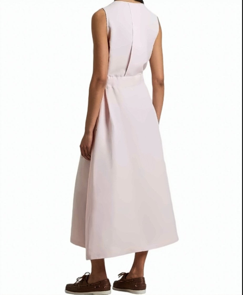 Woolrich Linen Blend Sleeveless Round Neck Dress