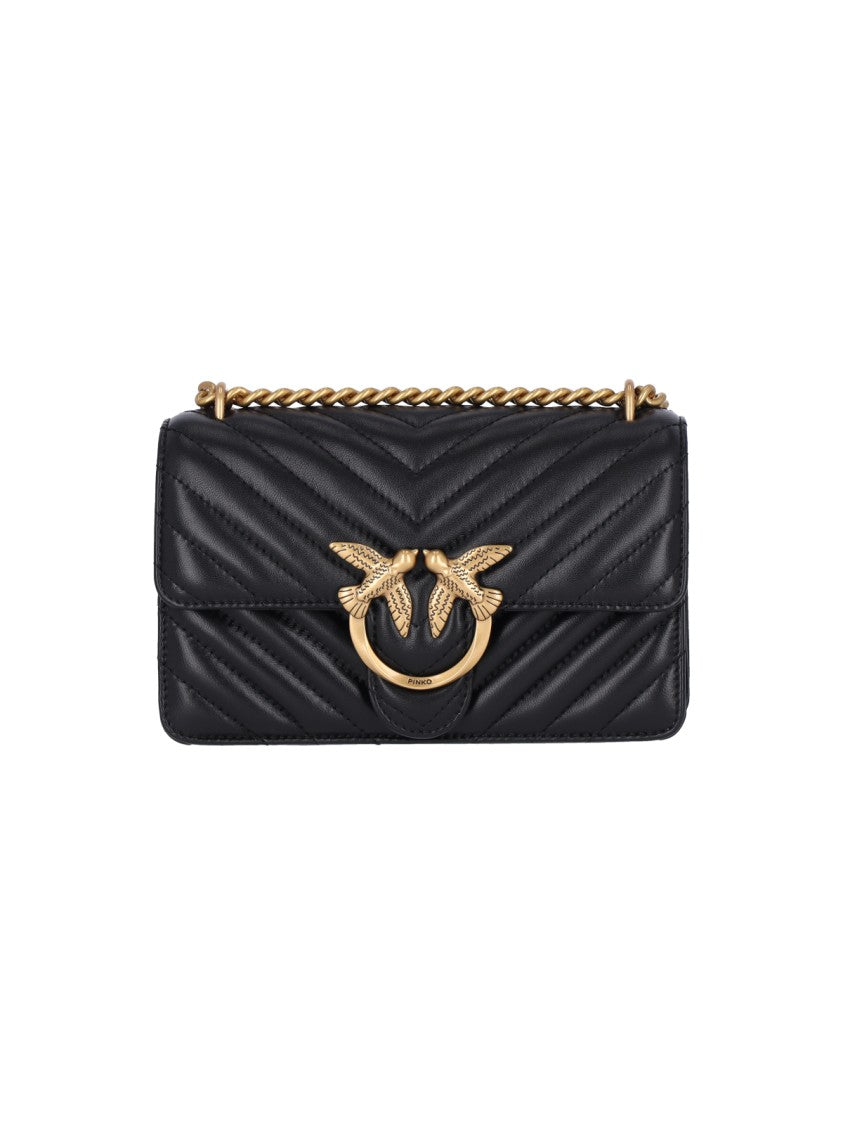 Pinko Structured Black Bag With Versatile Carrying Options