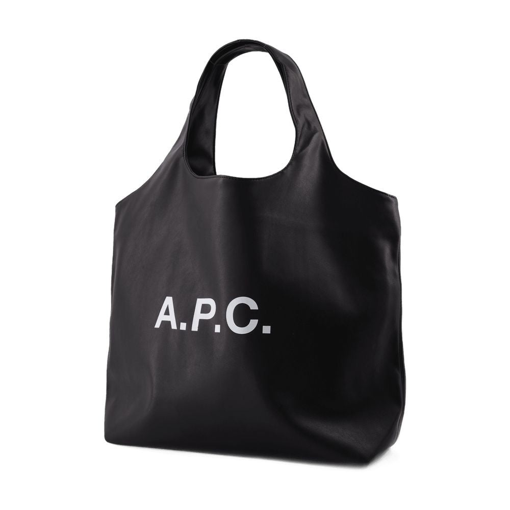 A.P.C. Spacious Black Synthetic Leather Tote