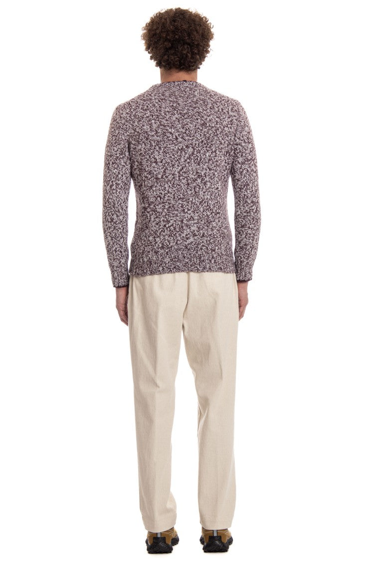 Barba Virgin Wool Moulinè Crewneck Sweater