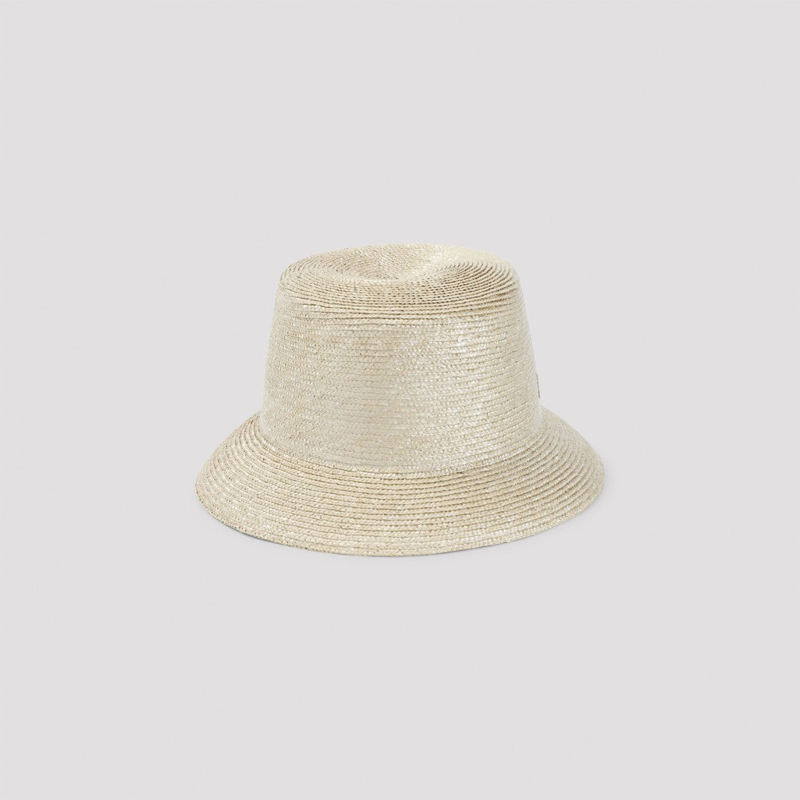 Saint Laurent Straw Bucket Hat With Rounded Crown