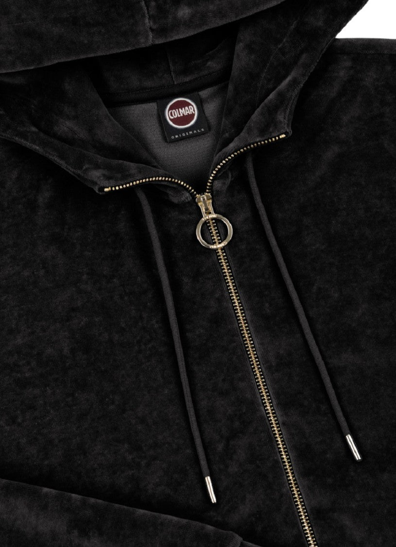 Colmar Originals Black Cotton Blend Full-Zip Hoodie