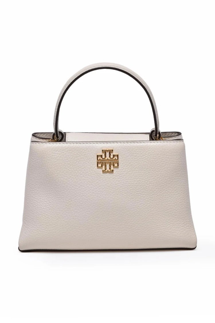 Tory Burch Britten Satchel Tote Bag - White
