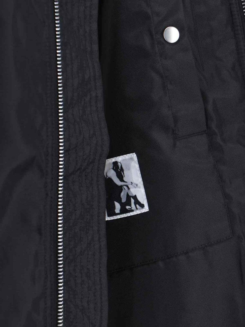 Drkshdw By Rick Owens Black Minimalist Jacket With Structured Silhouette