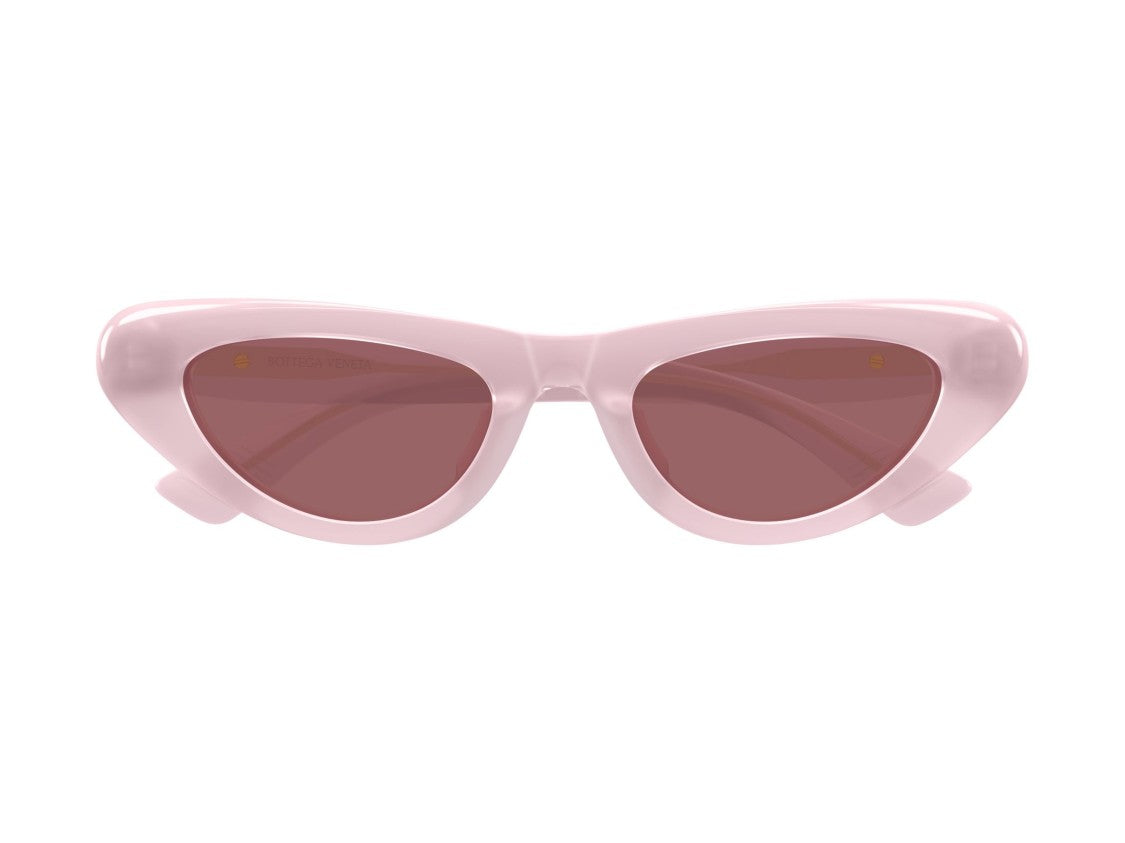 Bottega Veneta Pink Bv1450s Translucent Acetate Bold Cat-Eye Sunglasses