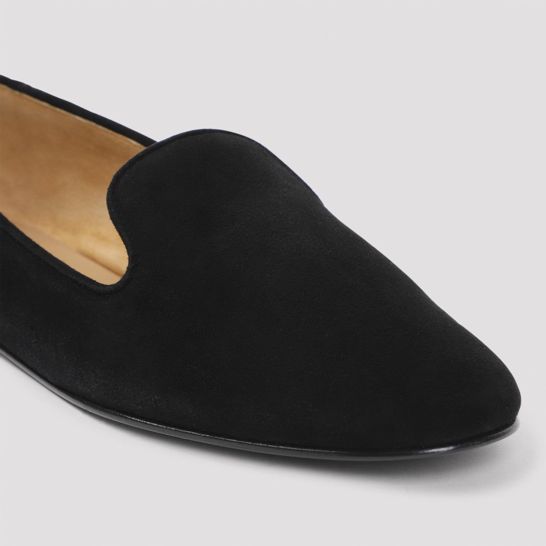 The Row Tippi Black Lamb Leather Loafers