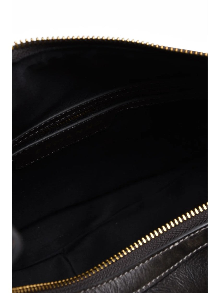 Ermanno Firenze Angelica Crescent Shoulder Bag With Zip Closure And Adjustable Strap