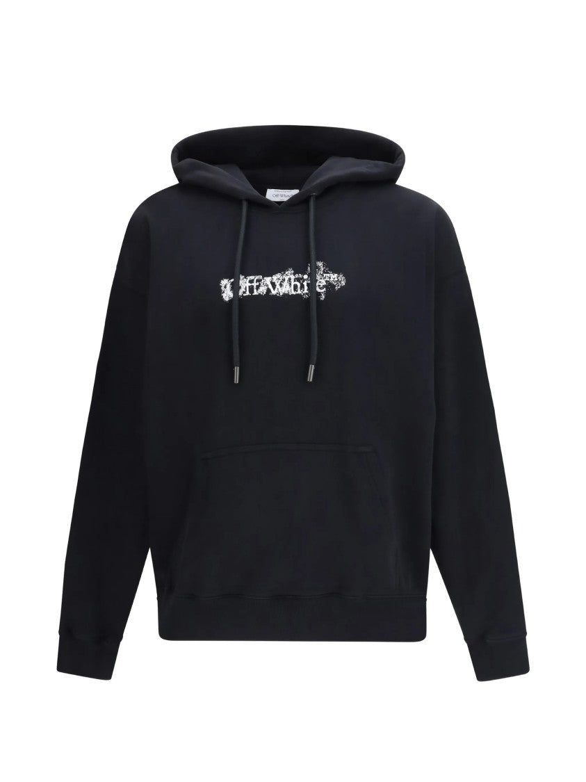 Off-White Black Heraldic Treshold Arrows Cotton Hoodie