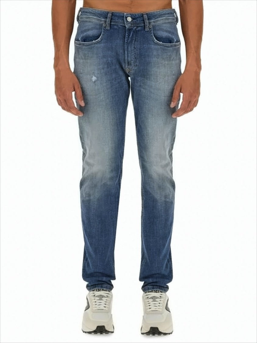 Diesel Slim Fit Denim Pants With Classic Five-Pocket Design