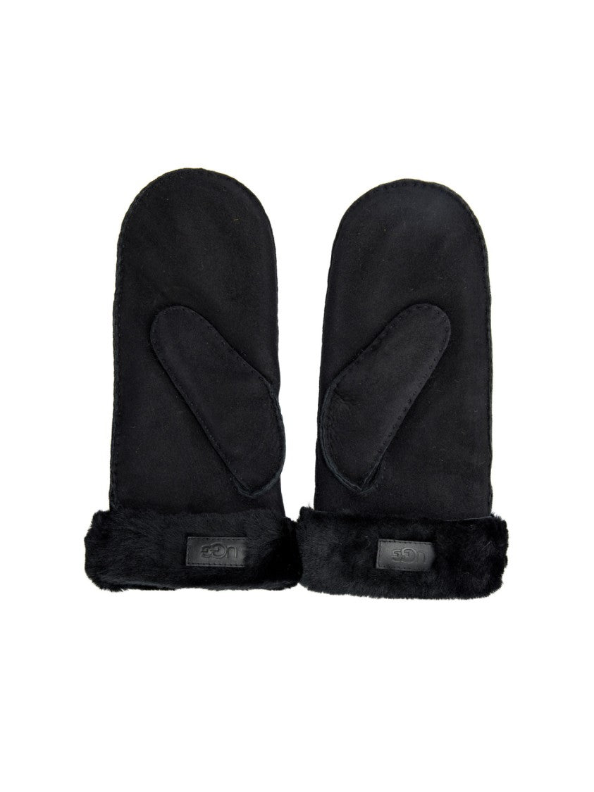 Ugg Atherson Embroidered Sheepskin Mitten Gloves