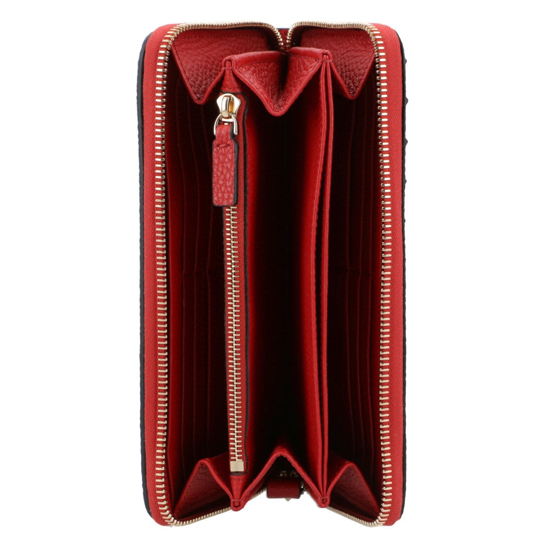 Valentino Leather Wallet With Zip And Rockstads