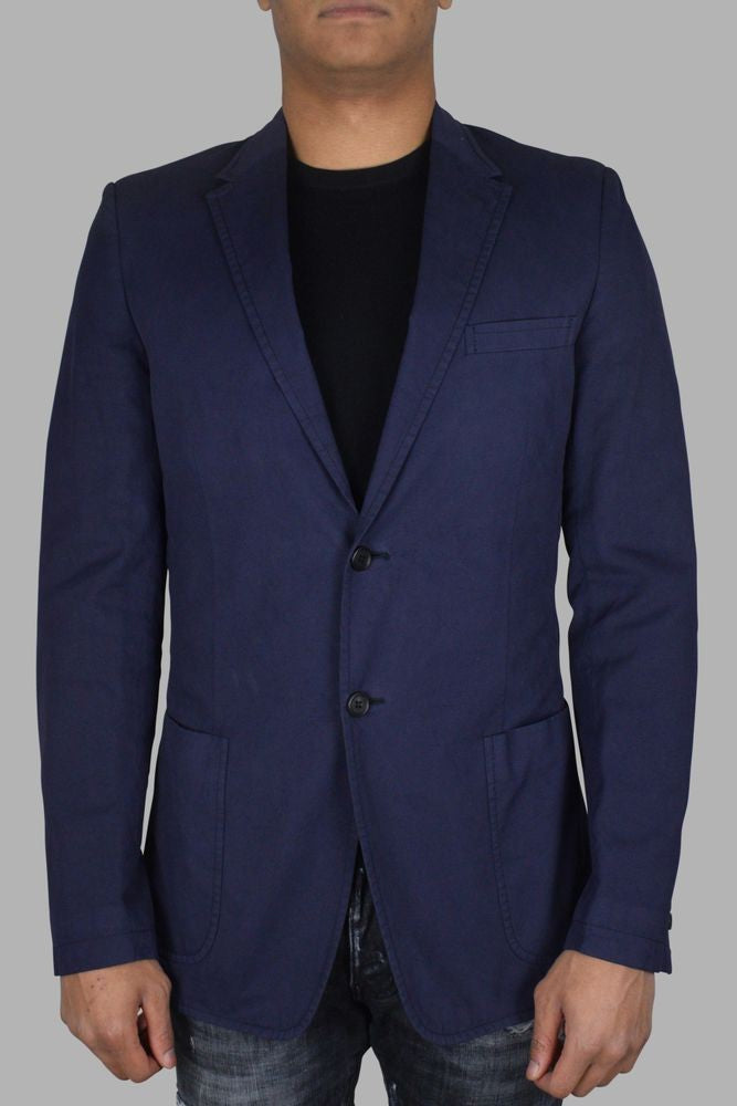 Prada Tailored Blue Cotton Prada Jacket