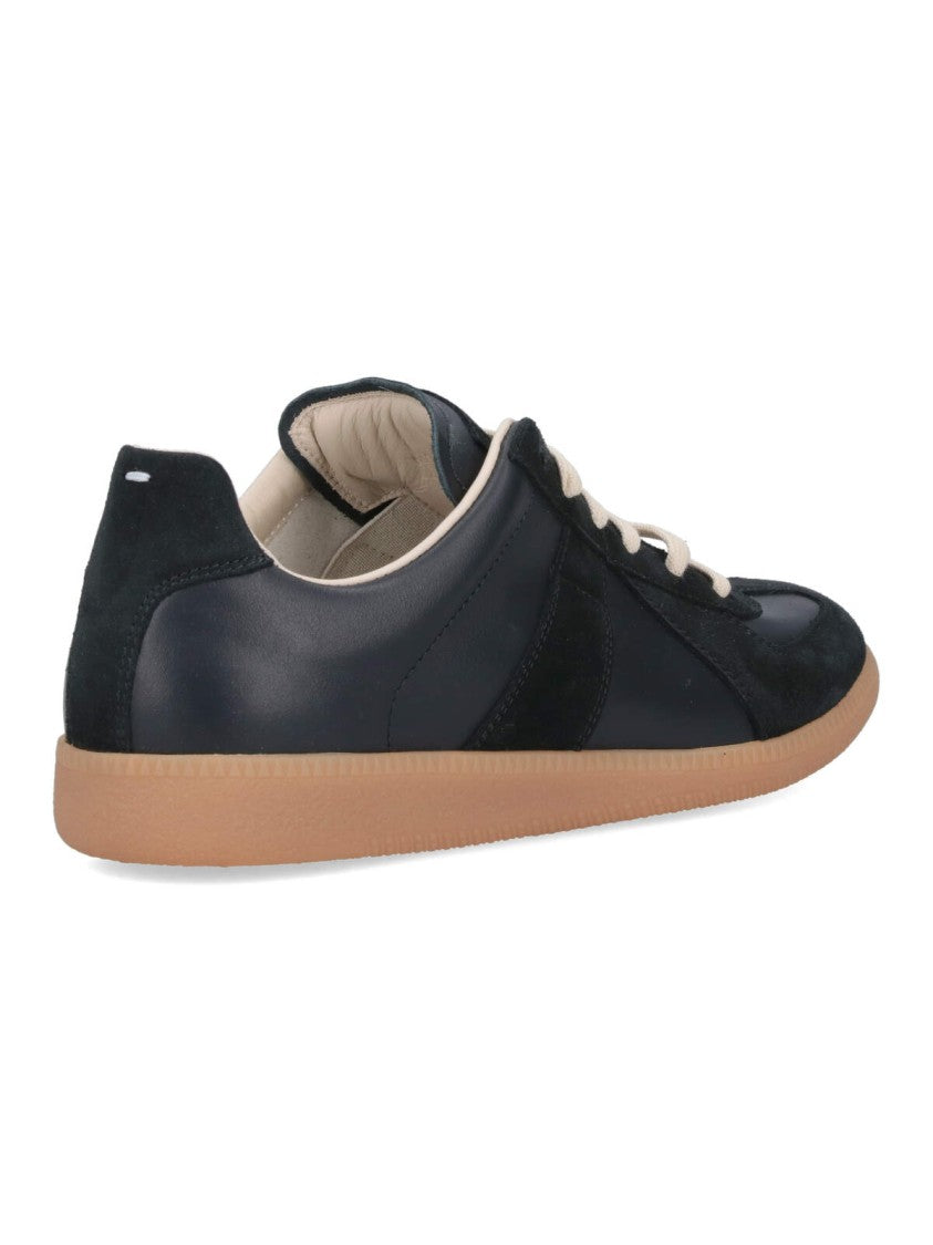 Maison Margiela Black Leather Replica Sneakers
