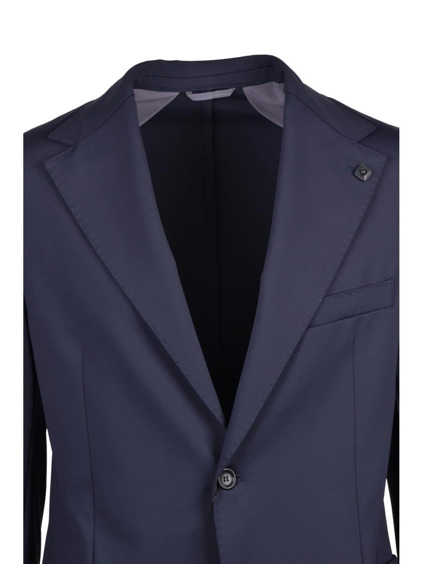 Out/Fit Stretch-Fit Jacket With Minimalist Design And Button Closure