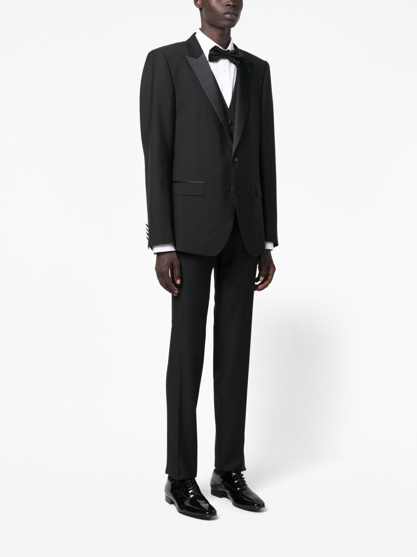 Dolce & Gabbana Three-Piece Wool Silk Satin Tuxedo Suit