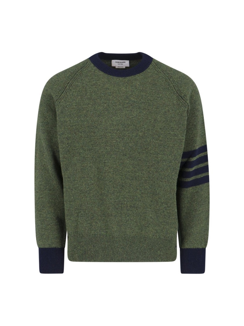 Thom Browne Green 4-Bar Wool Sweater