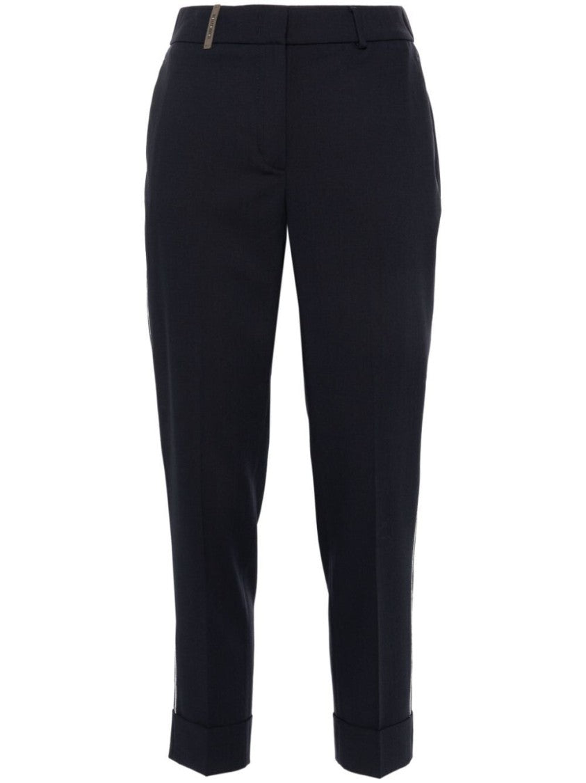 Peserico Tailored Cropped Pants With Rolled Cuffs