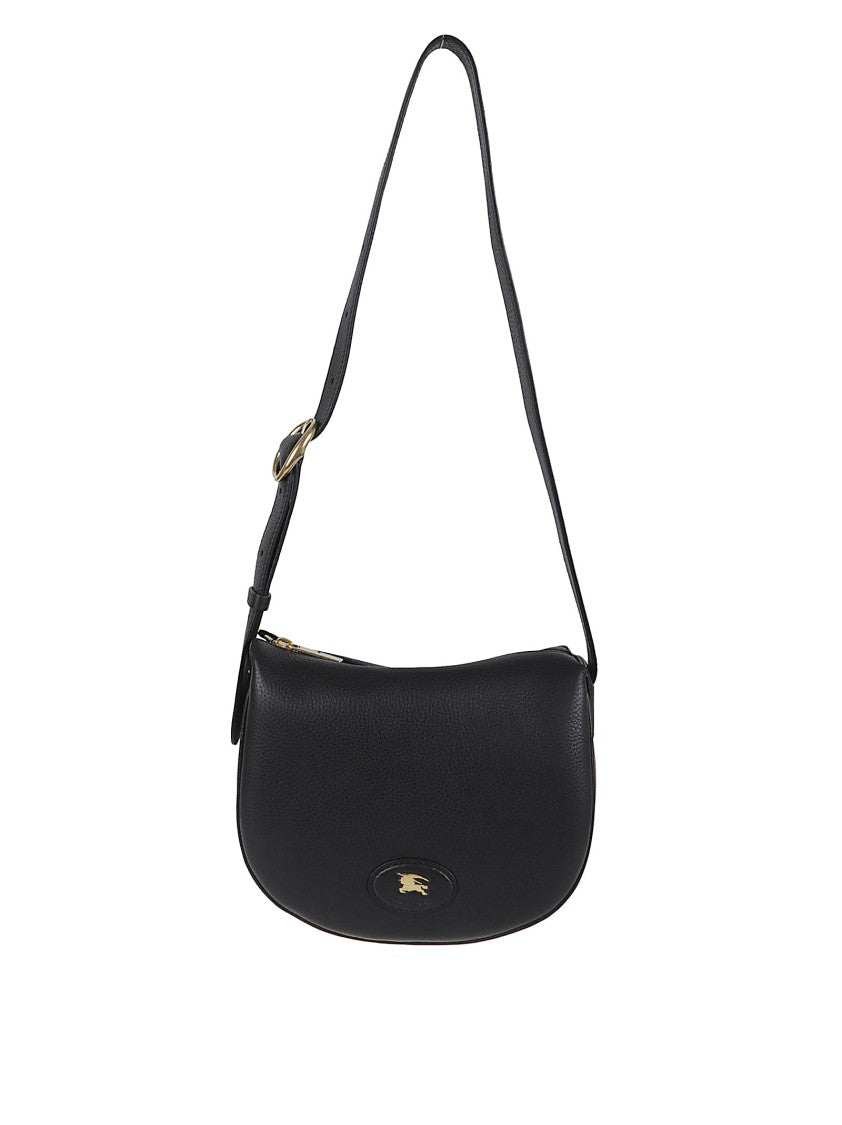 Burberry Rounded Black Leather Shoulder Bag