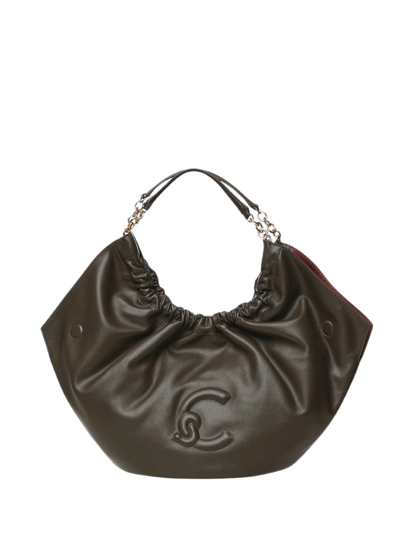 Coccinelle Smash Medium Gathered Leather Medium Handbag