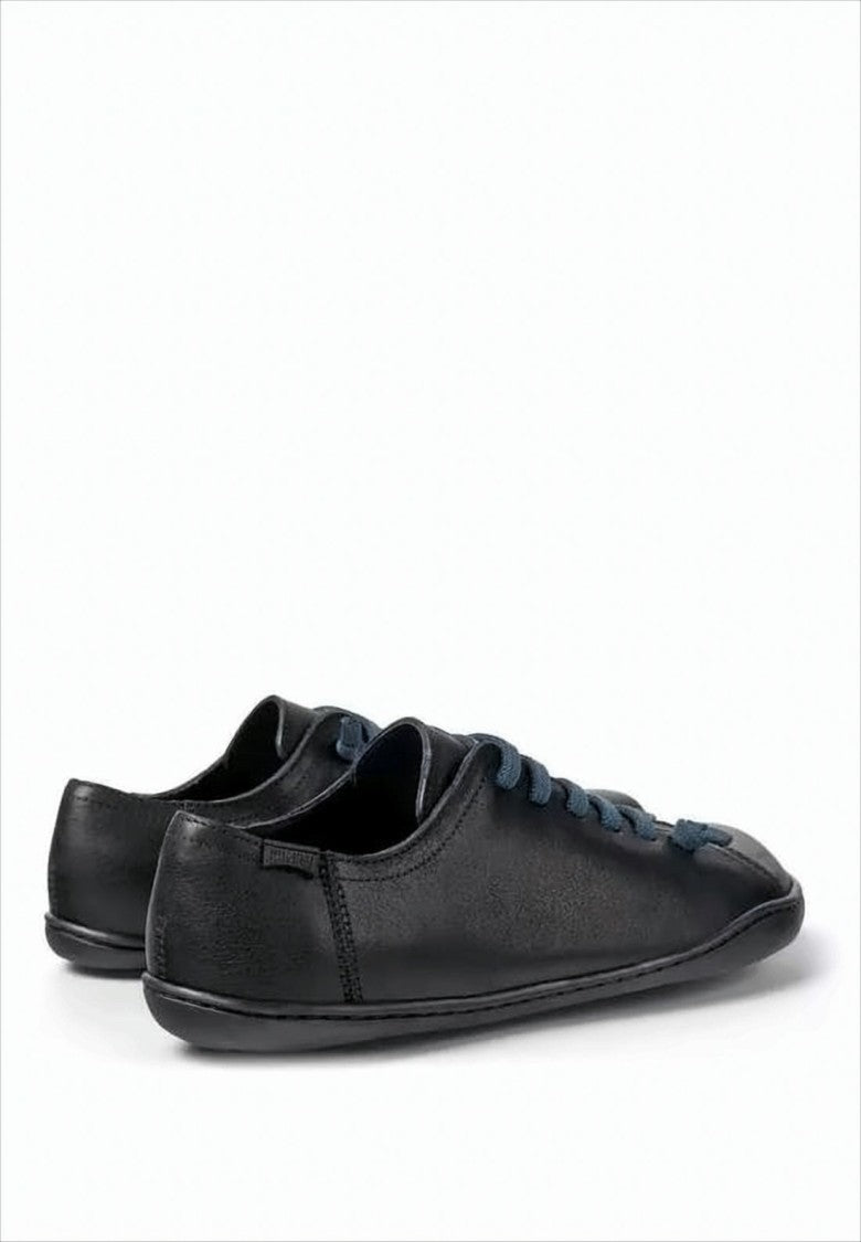 Camper Minimalist Black Leather Sneakers