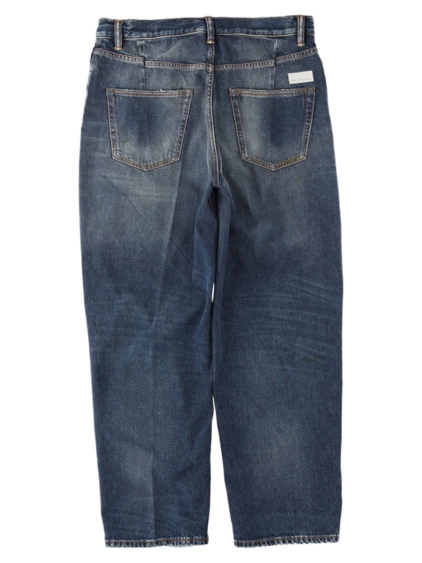 Nine In The Morning Distressed Faded Wash Cotton Denim Jeans