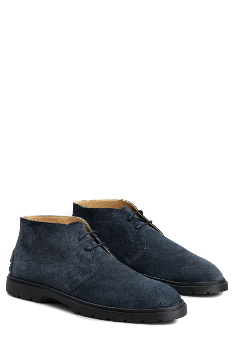 Tod's Blue Suede Desert Boots
