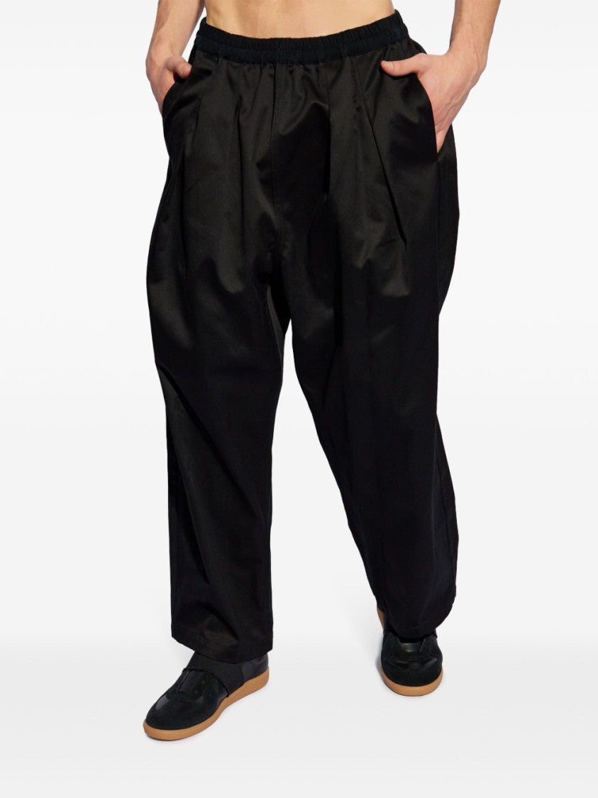 Maison Margiela Black Cotton Pleated Trousers