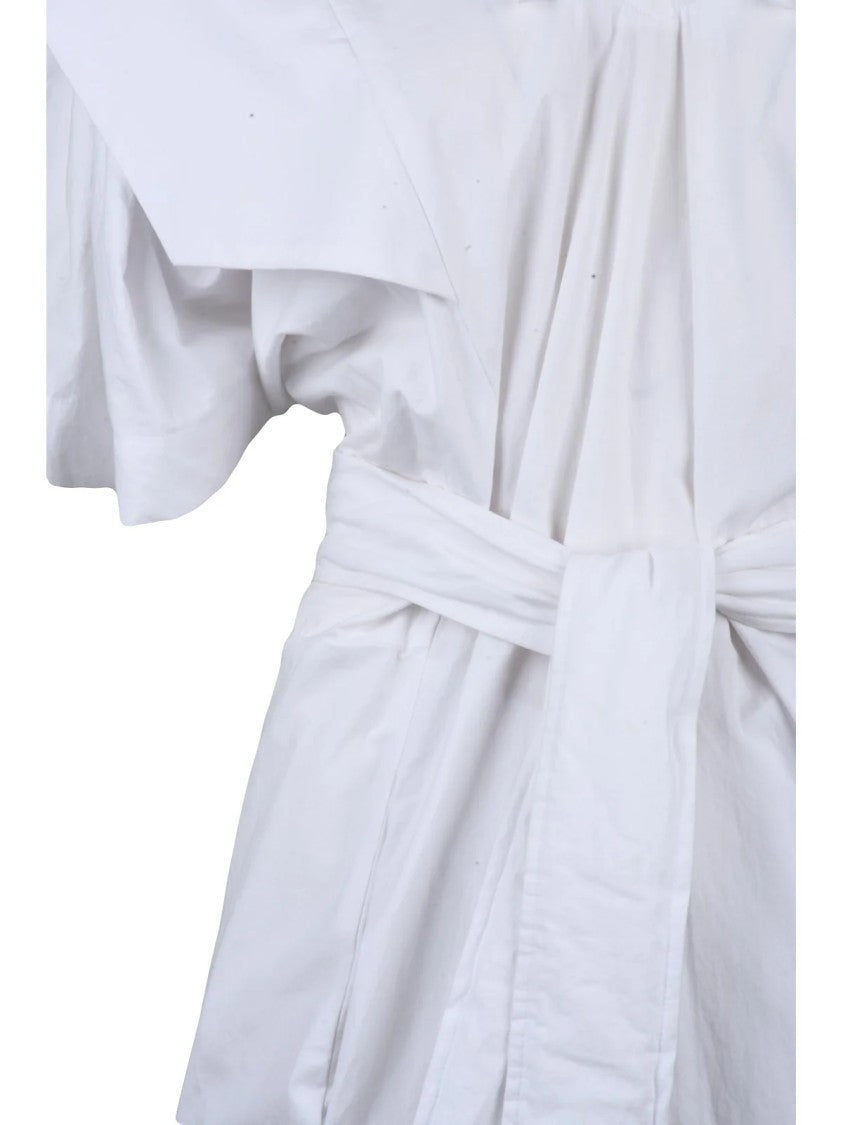 Vivienne Westwood Anglomania Berta Tunic Dress With Deep V-Neckline And Integrated Pockets