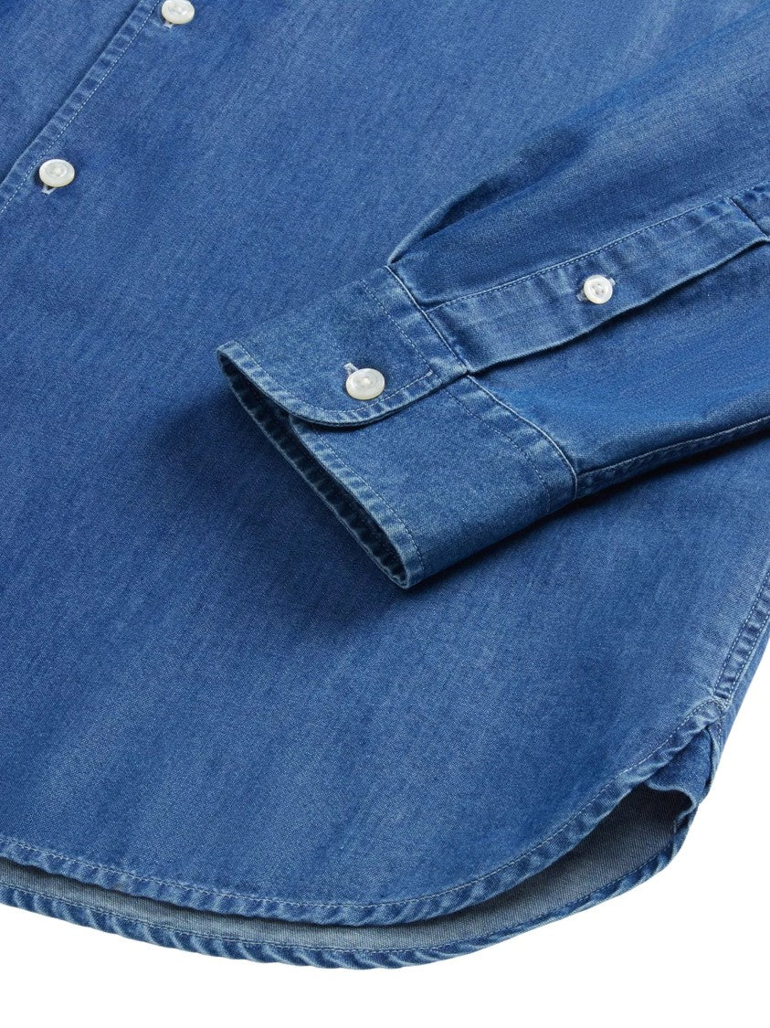 Woolrich Classic Blue Denim Button-Down Shirt