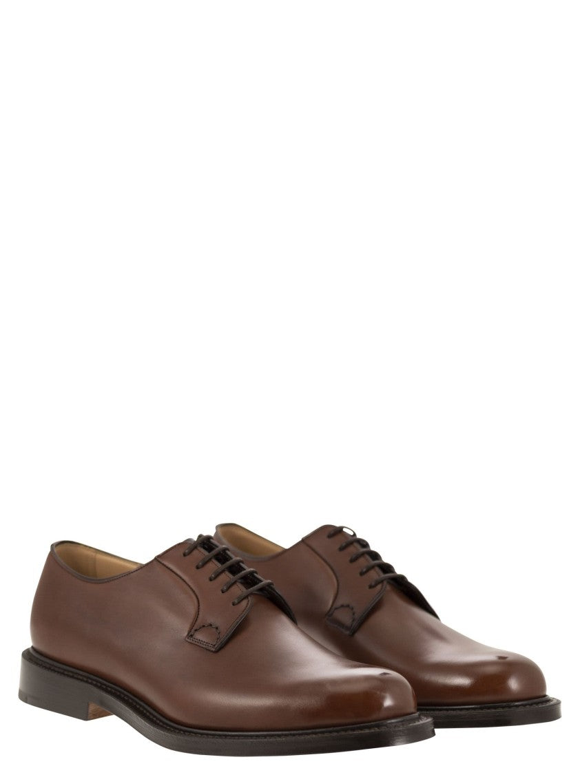 Church's Whole Cut Brown Derby With Artisanal Hand-Stitching