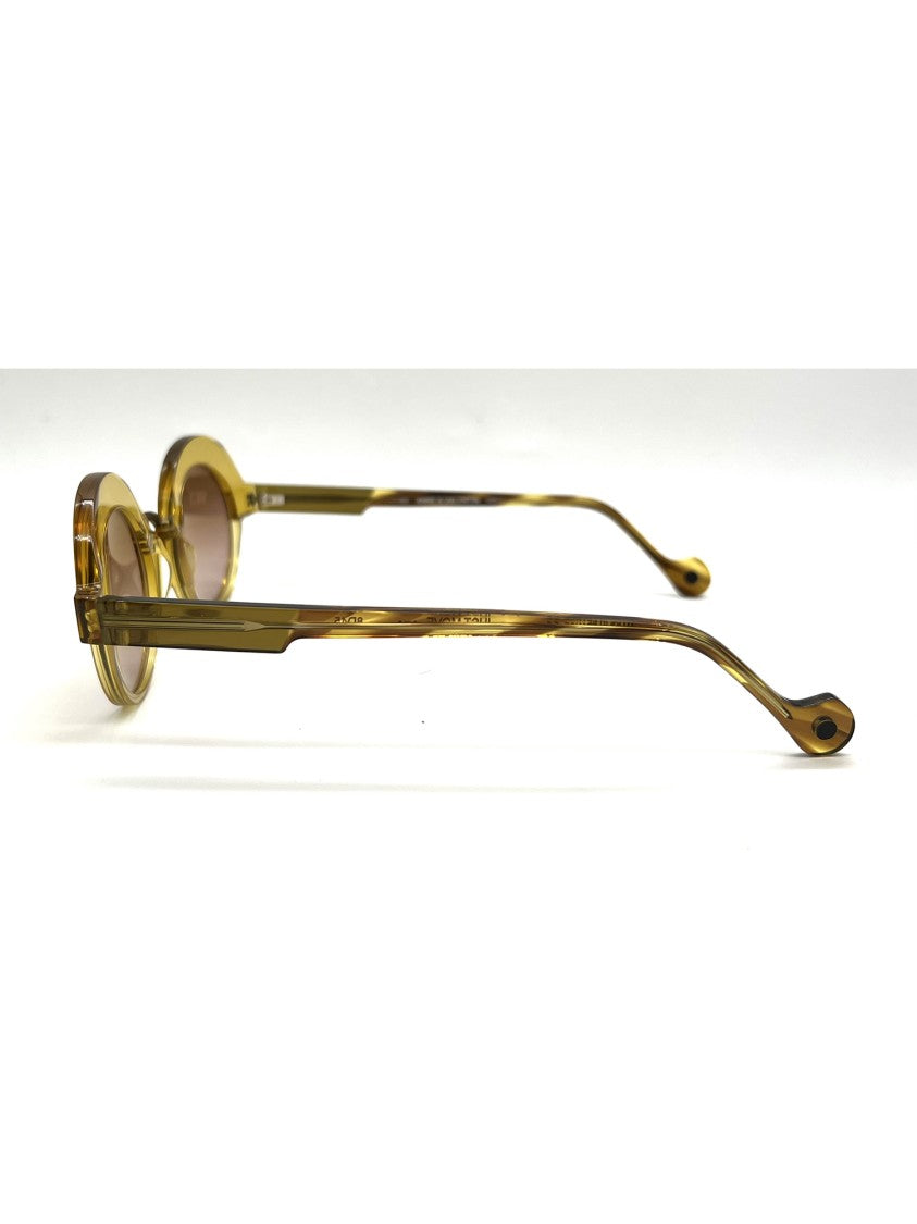 Anne & Valentine Bold Round Sunglasses With Vibrant Yellow And Orange Hues