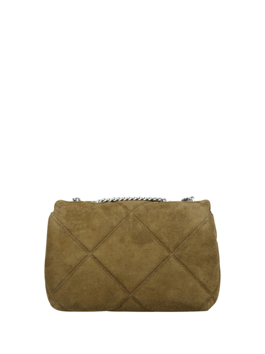 Tory Burch Kira Diamond Quilt Suede Small Convertible Shoulder Bag