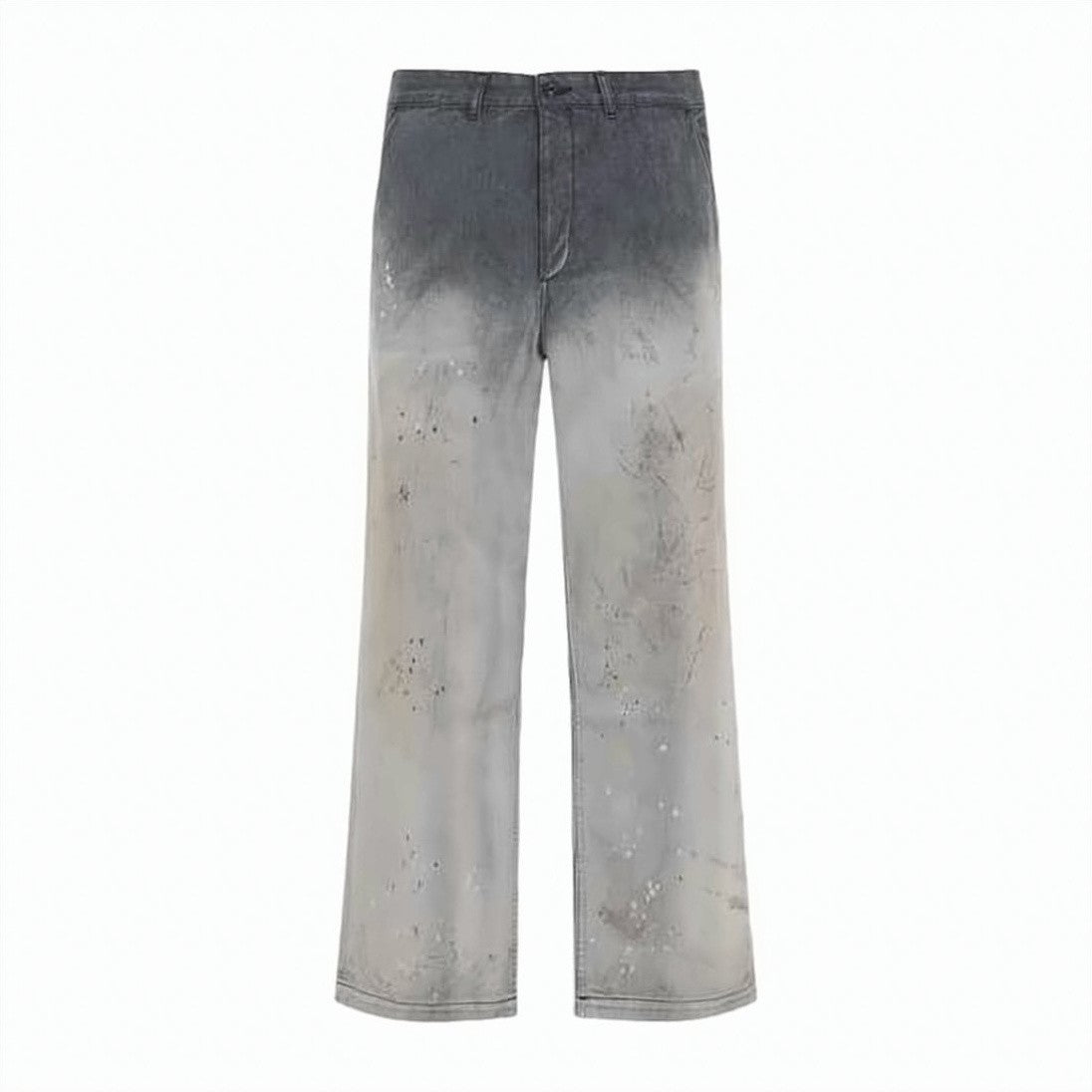 Our Legacy Gradient Fade Straight-Leg Pants With Distressed Detailing