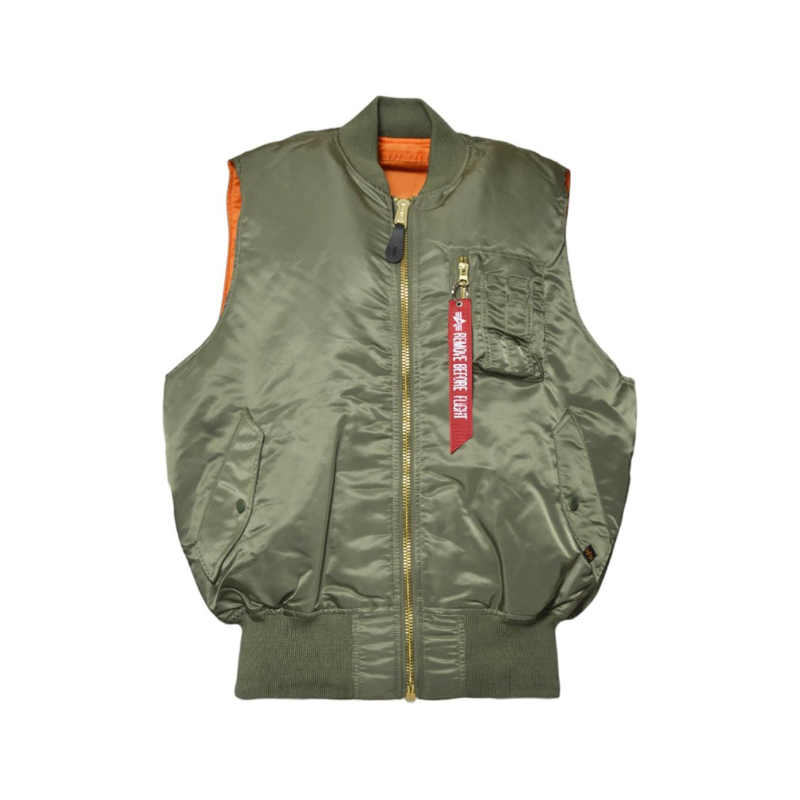 Alpha Industries Green Nylon Ma-1 Vest