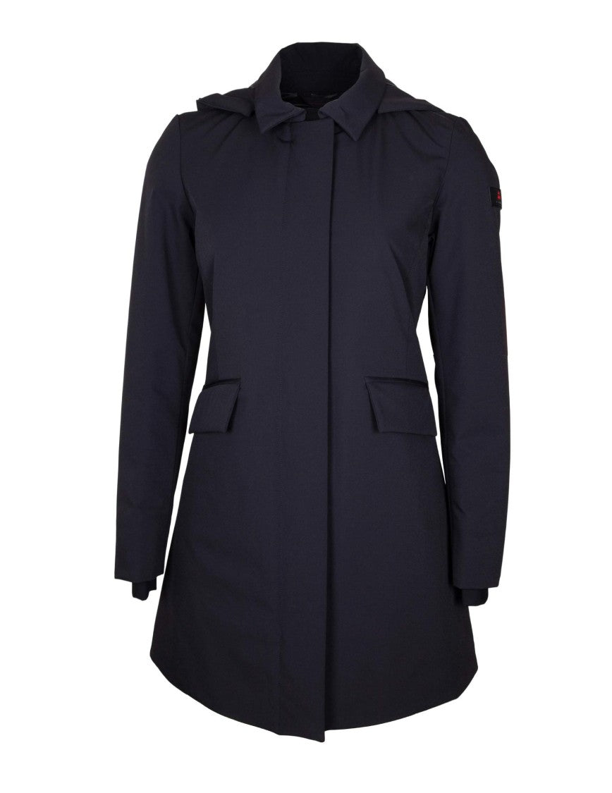 Peuterey Black Telia Ta 02 Stretch Nylon Parka